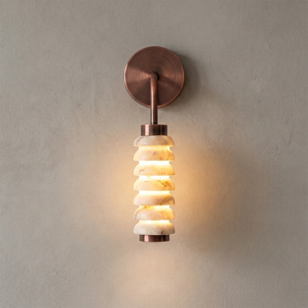 Spiral Alabaster Wall Lamp