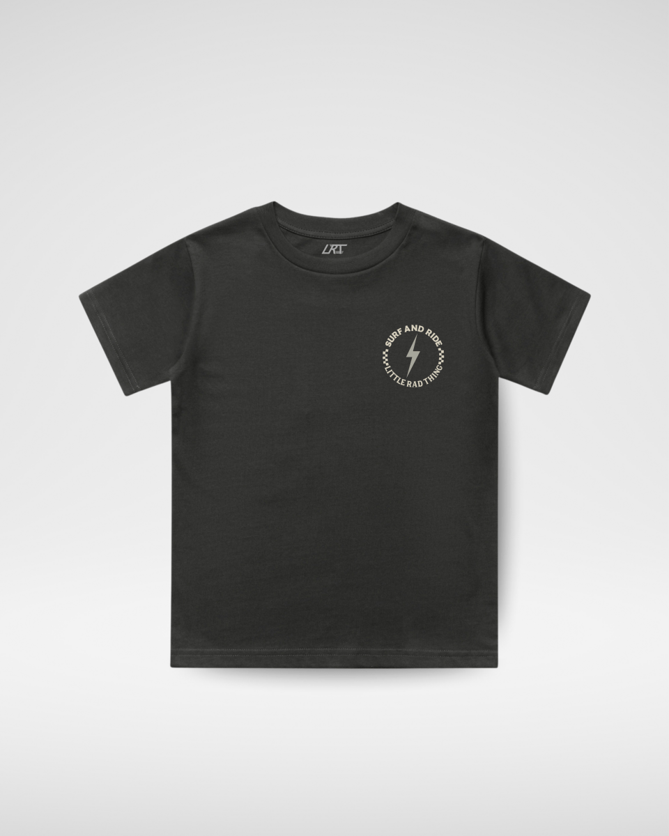 SURF N RIDE TEE - COAL(Up to 10 years)