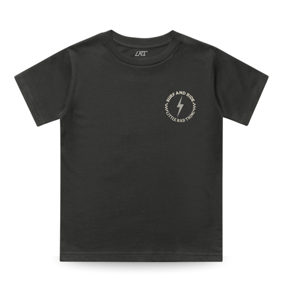 SURF N RIDE TEE - COAL(Up to 10 years)