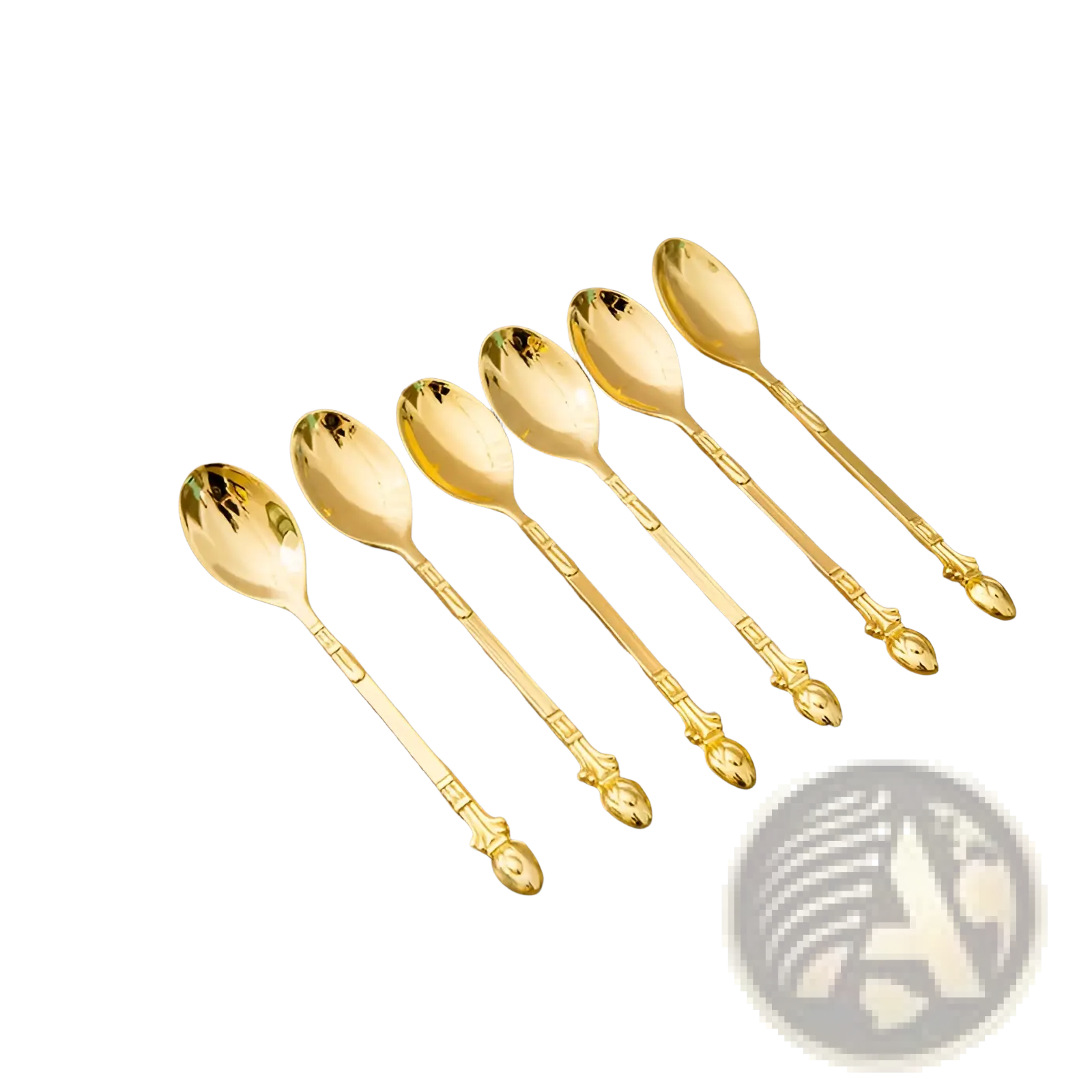 Swan Cutlery Set Gold Dessert Spoons and Forks