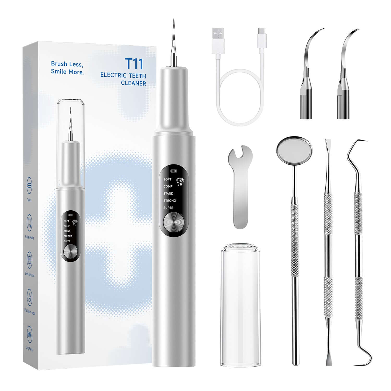 T11 Ultrasonic Teeth Cleaner for Plaque & Tartar Removal