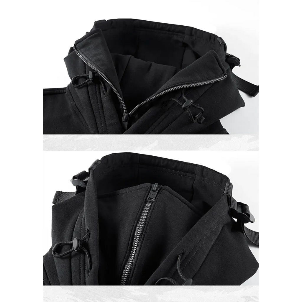 Techwear High Neck Hoodie