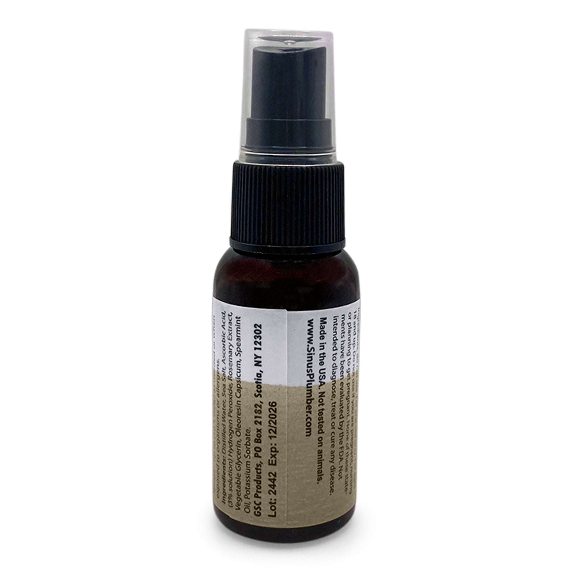 Sinus Plumber Hydrogen Peroxide Throat Spray Cold and Flu Prevention