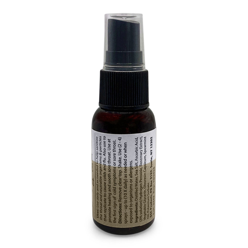 Sinus Plumber Hydrogen Peroxide Throat Spray Cold and Flu Prevention