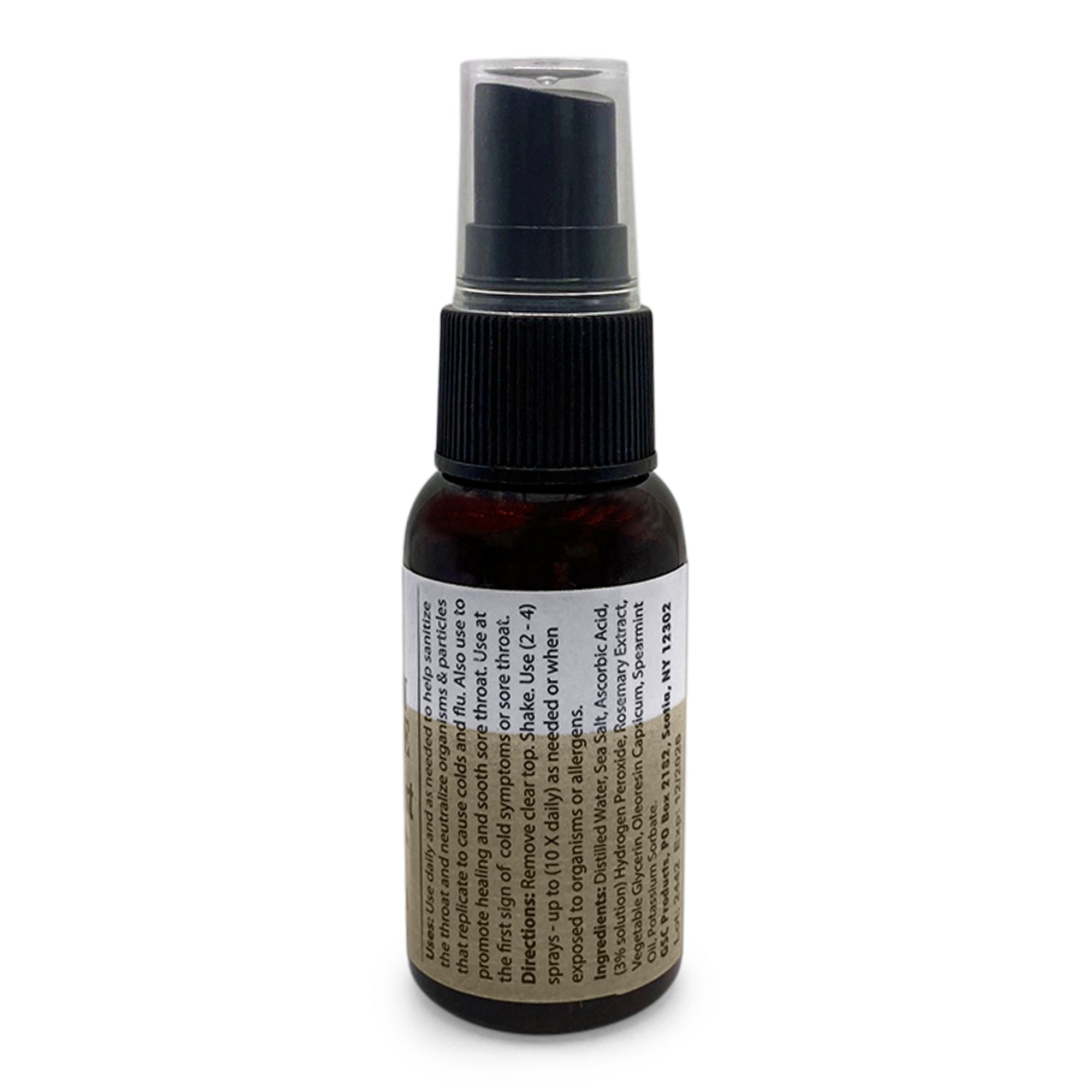 Sinus Plumber Hydrogen Peroxide Throat Spray Cold and Flu Prevention