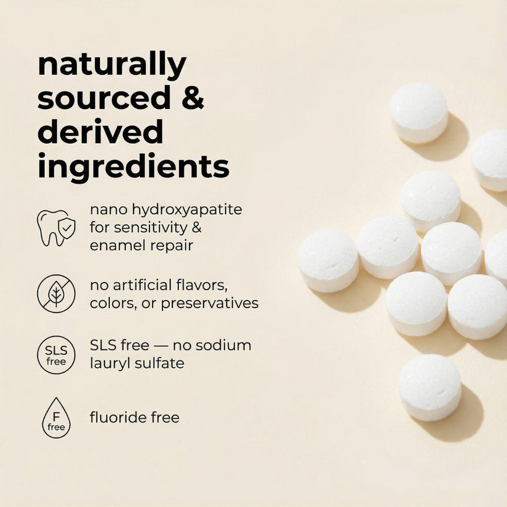 Fluoride-Free Cool Mint Toothpaste Tablets — 1 Month