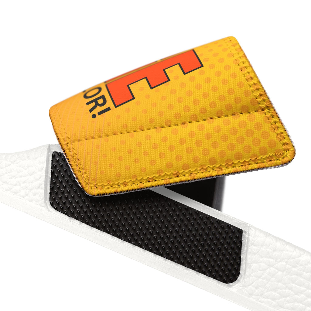 Trendy Men's Sandals - 'Orange Is Not My Color' Statement Footwear