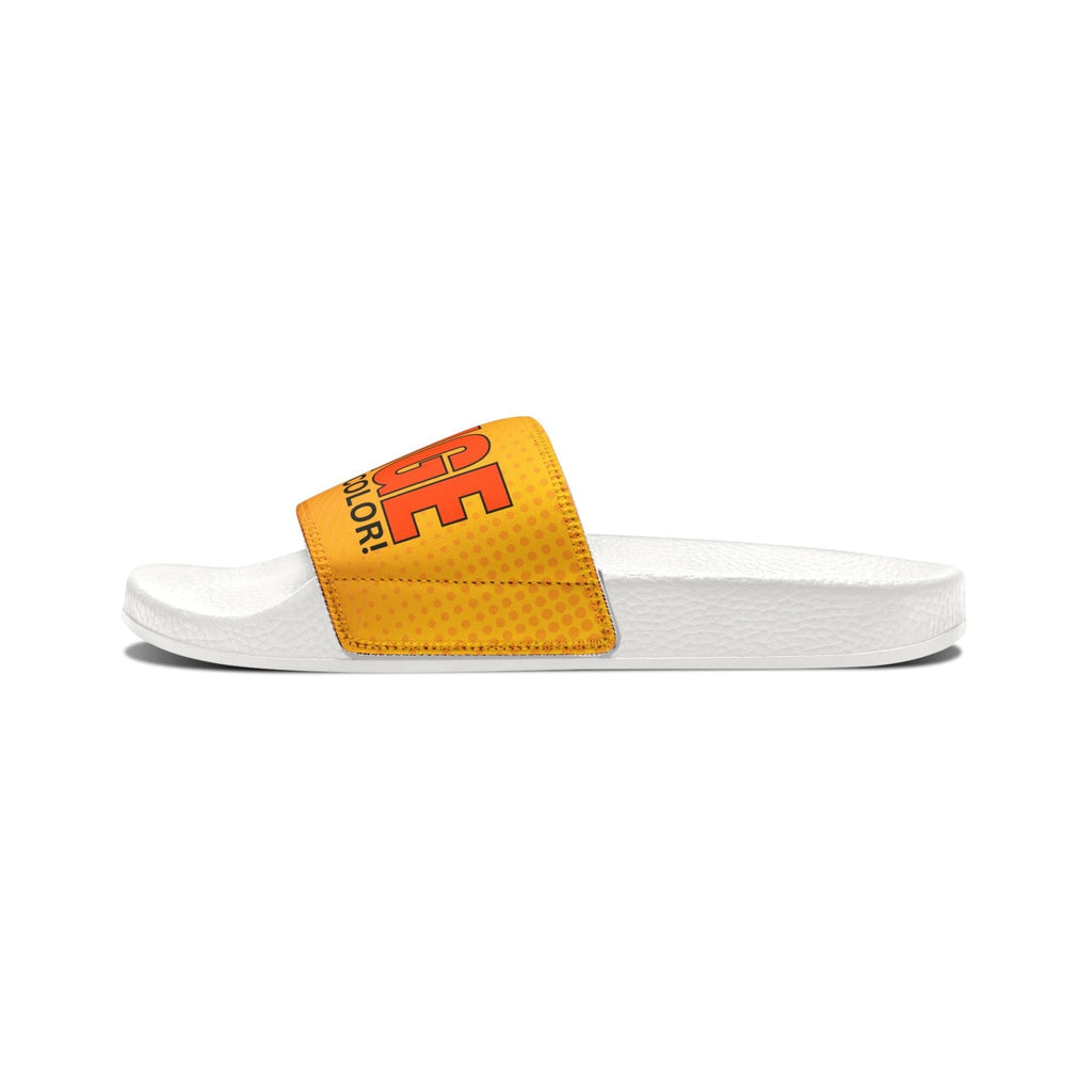 Trendy Men's Sandals - 'Orange Is Not My Color' Statement Footwear