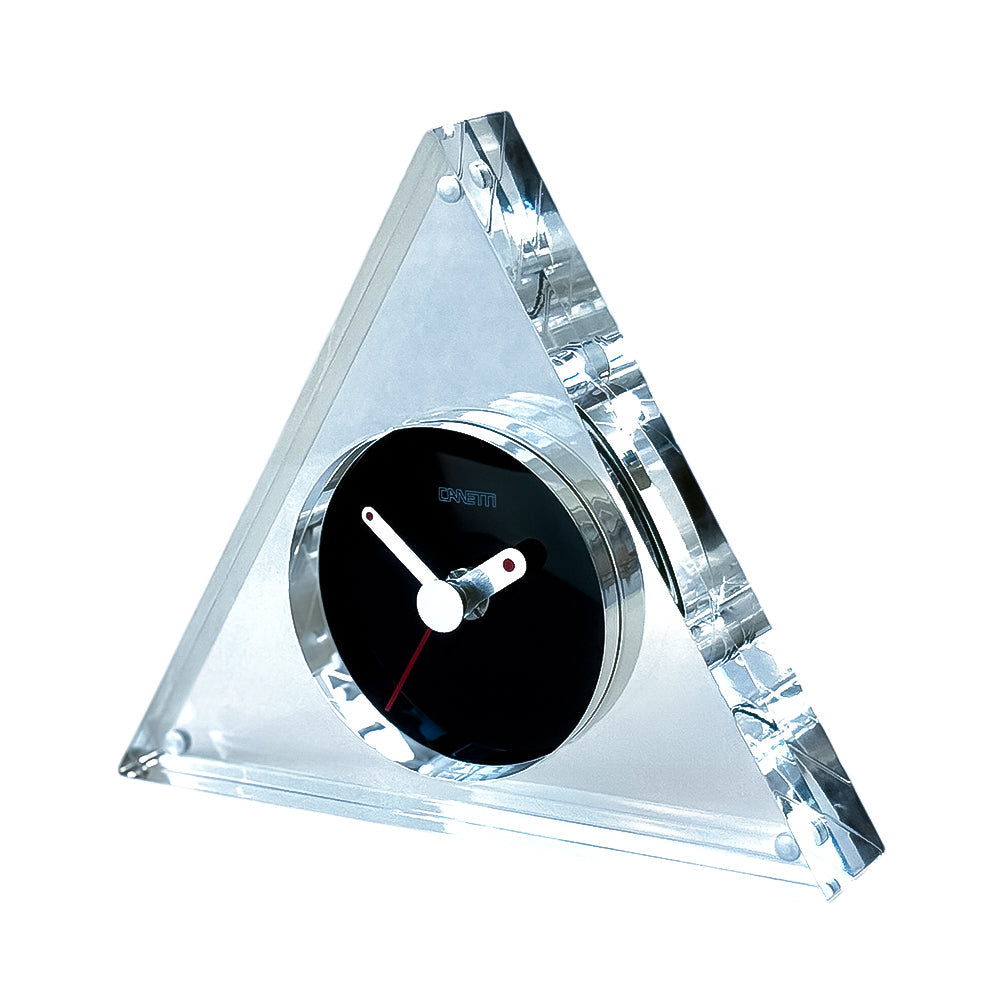 The Original Triangle Acrylic Clock in Clear