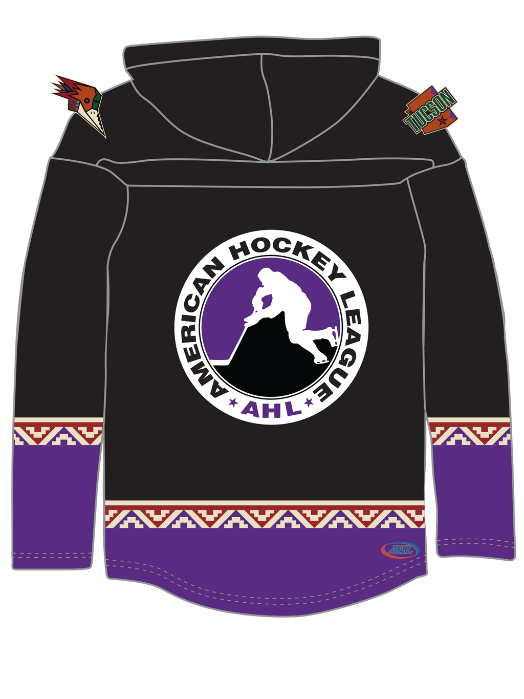 Tucson Roadrunners "Kachina" Alternate AHL Hockey Embroidered Lace Hoodie