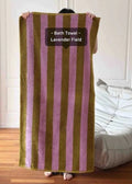 Ultra Soft Absorbent Retro Stripe Bath Towel - 100% Organic Premium