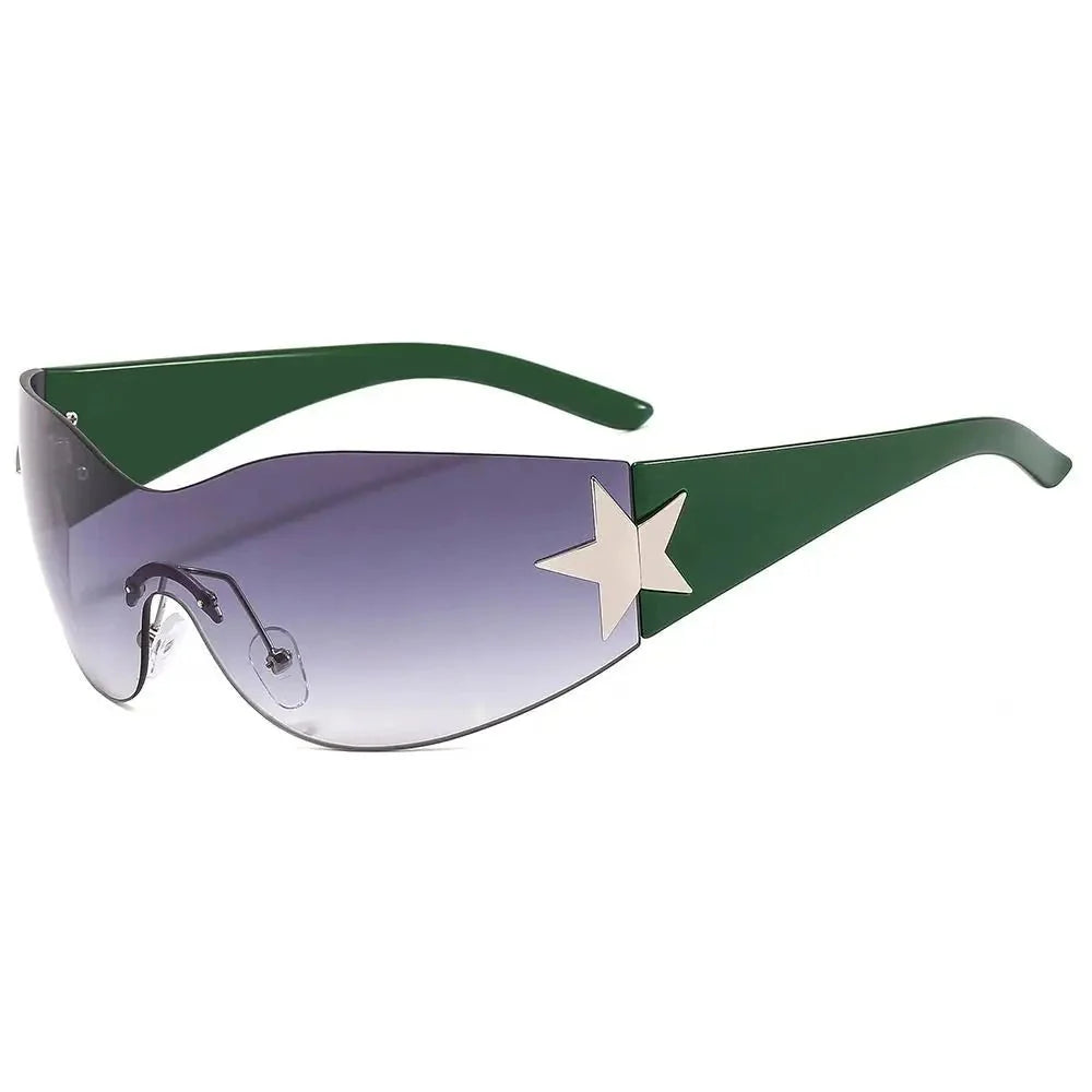 Unisex Punk Sunglasses – Eyewear with Star Decoration