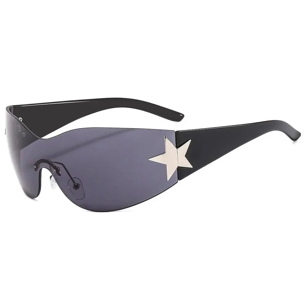 Unisex Punk Sunglasses – Eyewear with Star Decoration
