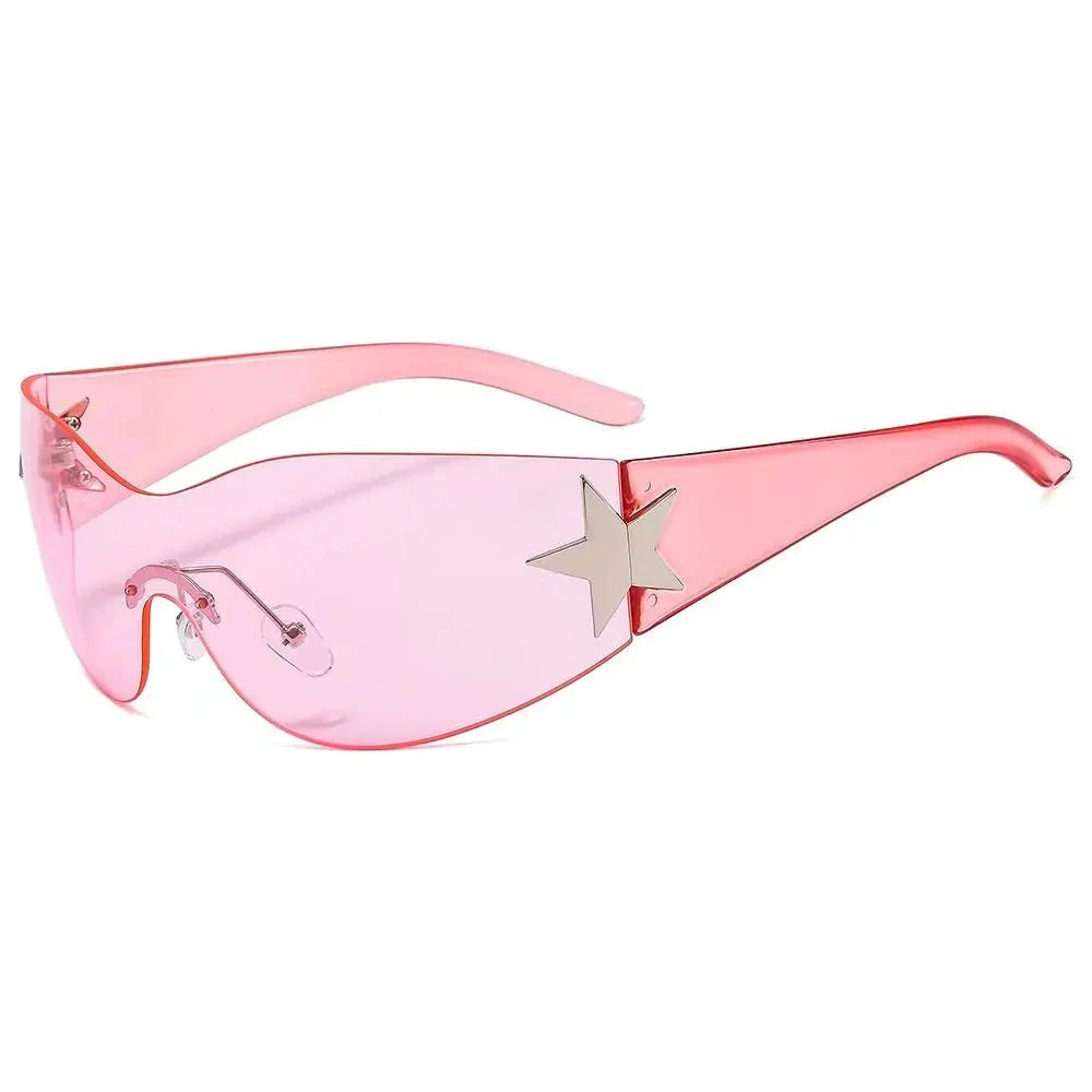 Unisex Punk Sunglasses – Eyewear with Star Decoration