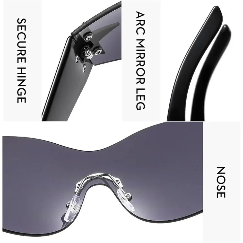 Unisex Punk Sunglasses – Eyewear with Star Decoration