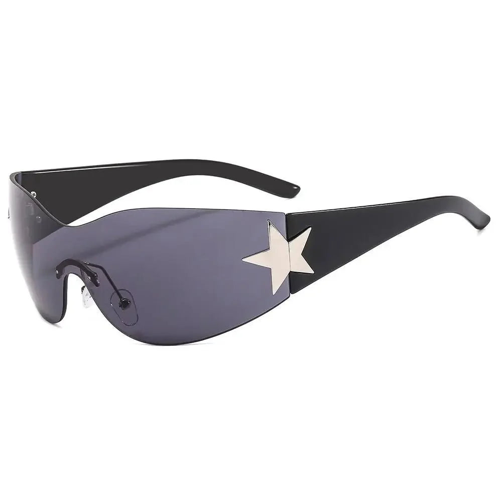Unisex Punk Sunglasses – Eyewear with Star Decoration