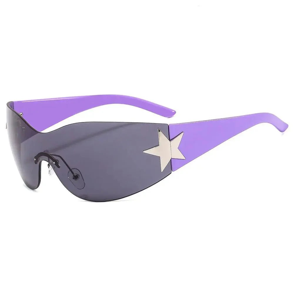 Unisex Punk Sunglasses – Eyewear with Star Decoration