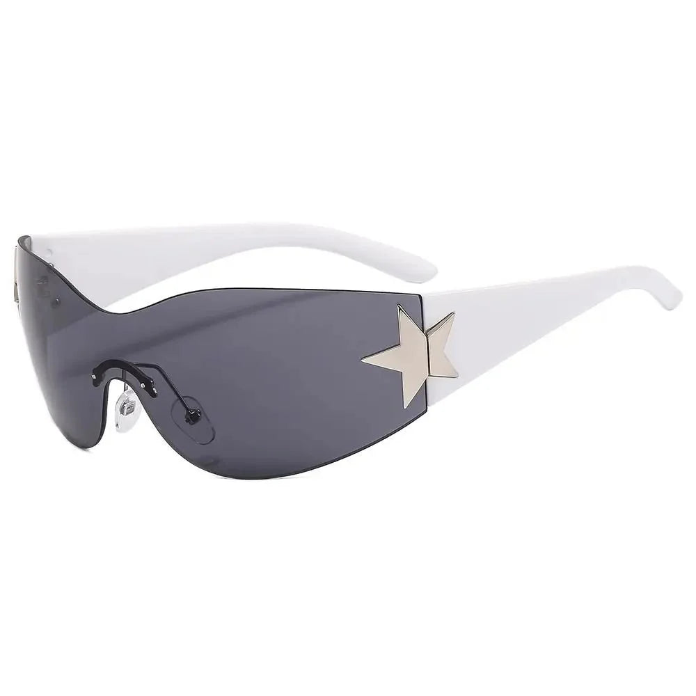 Unisex Punk Sunglasses – Eyewear with Star Decoration