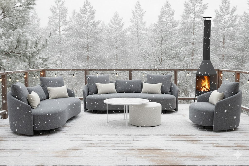Serene Outdoor 6-Piece Lounge Set –  2-Sofas, Arm chair & Table Set
