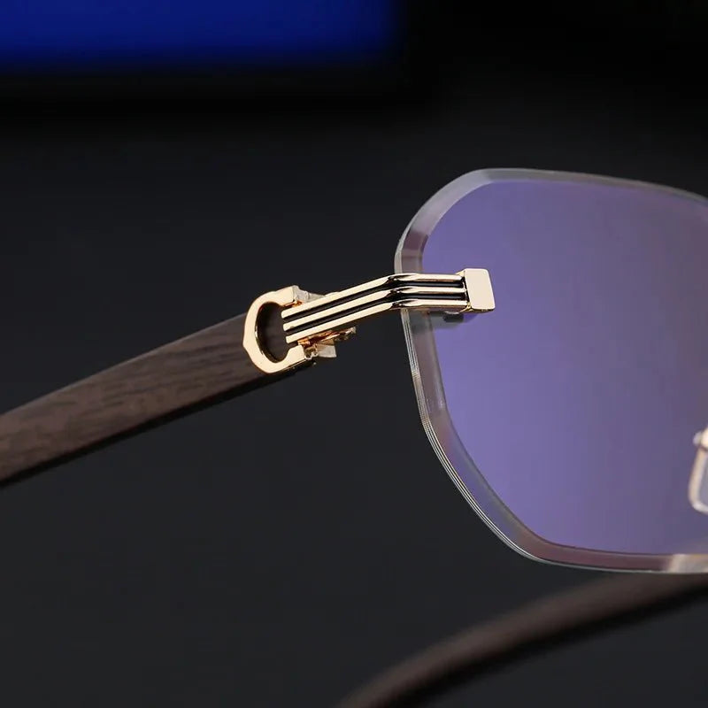 Vintage Square Rimless Sunglasses – Frameless UV protection Eyewear