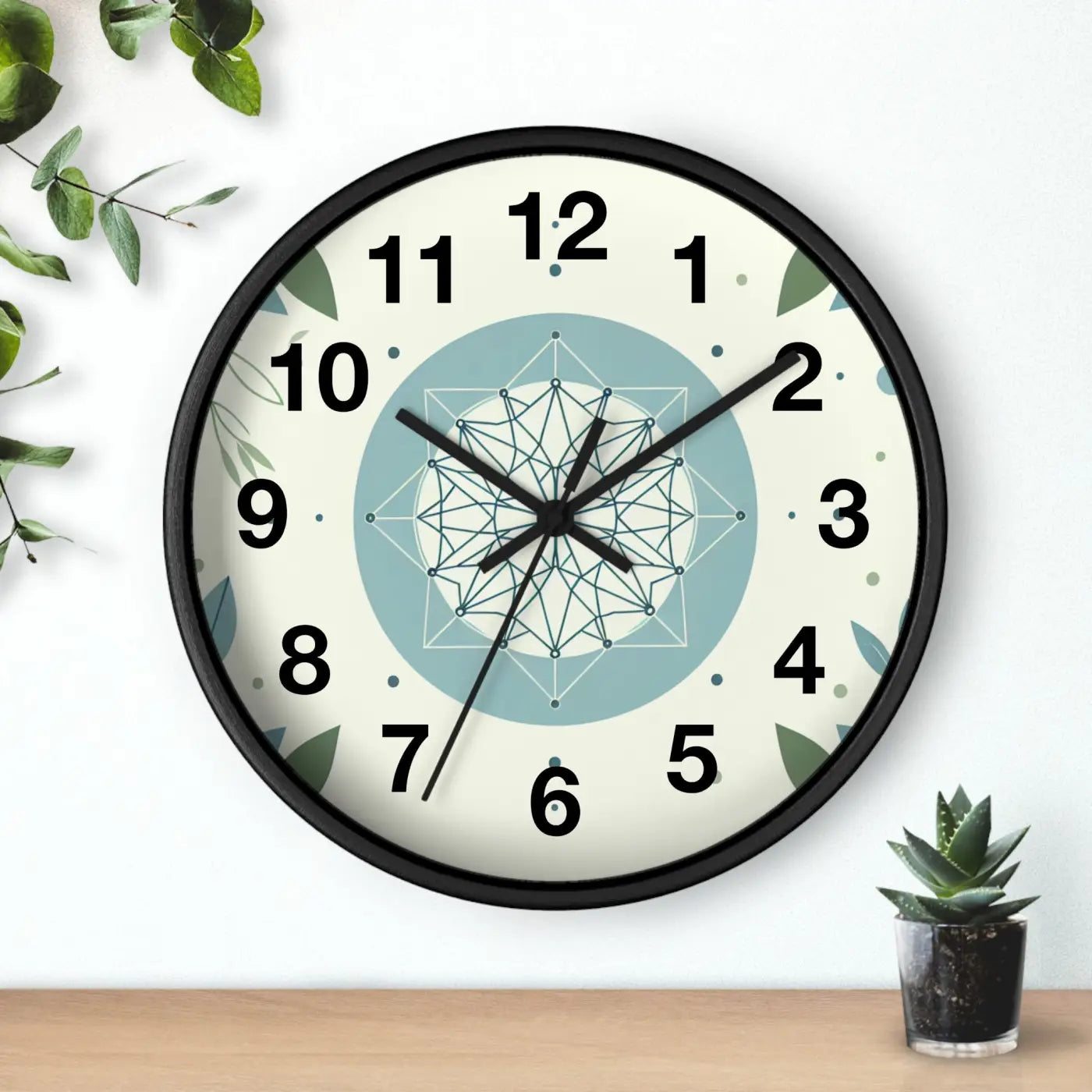 Abstract Art Wall Clock - Nature Inspired Design - DipaliZ