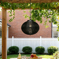 Retro Rattan Outdoor Pendant Light Waterproof Garden Chandelier