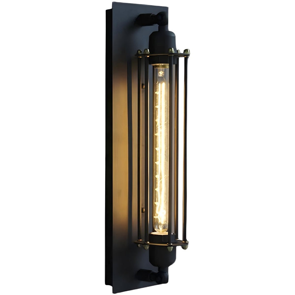 Vintage Industrial LED Wall Sconce Iron Glass 3000K
