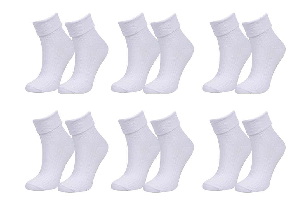 tittimitti Women’s Organic Cotton Crew Socks 6-Pack – Breathable Everyday Comfort Socks