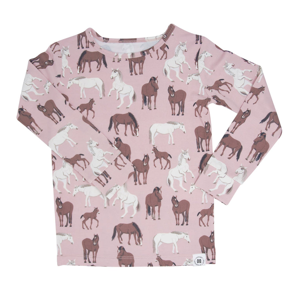 Wild Horses Big Kid Pajama Set(Up to 12 years)