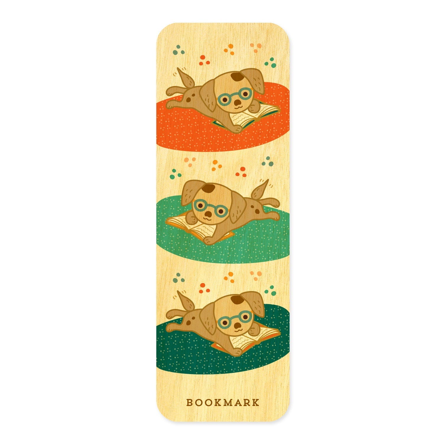 Reading Retriever Book Buddies Wood Mini Bookmark + Pin Gift Set