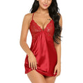 Women Lingerie V-Neck Satin Lace Sleepwear