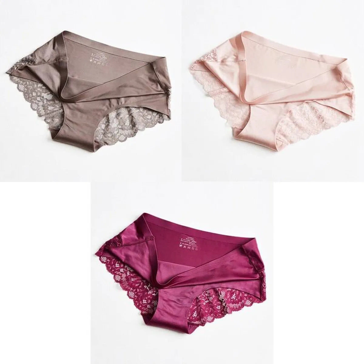 3 Seamless Panties With Lace