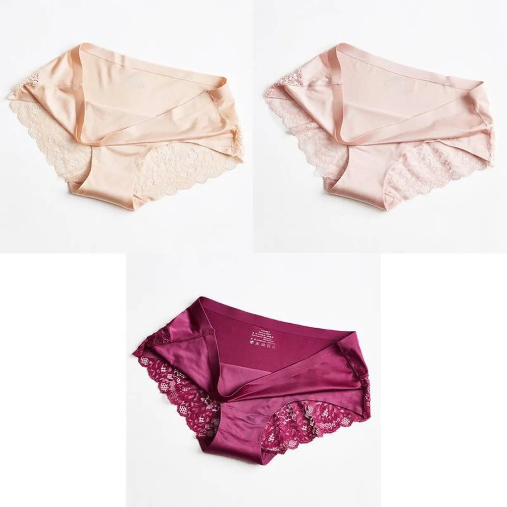 3 Seamless Panties With Lace