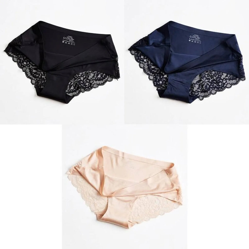 3 Seamless Panties With Lace