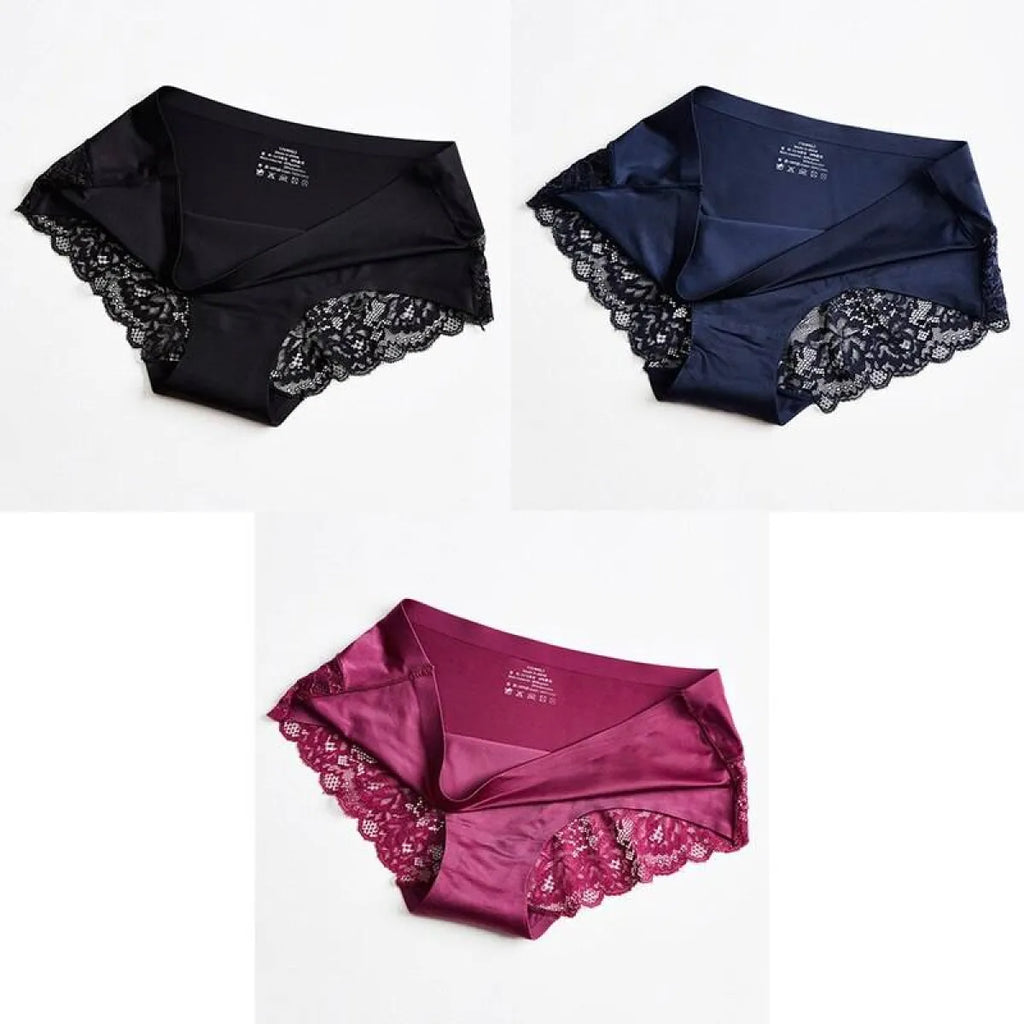 3 Seamless Panties With Lace