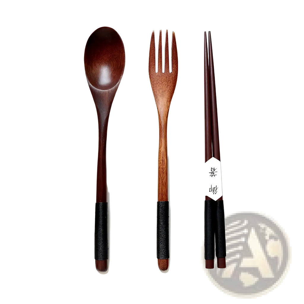 Wooden Spoon and Fork Set Kitchen Utensil Tools 9 Pack