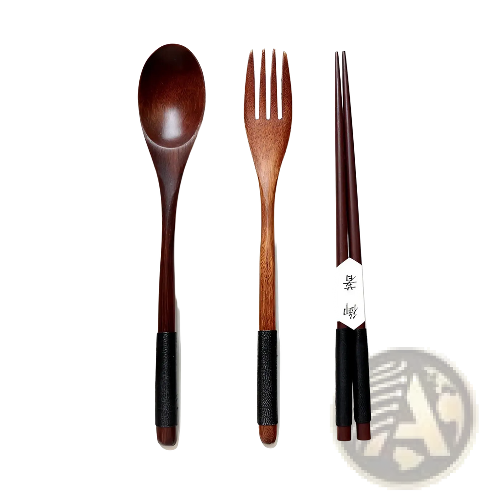 Wooden Spoon and Fork Set Kitchen Utensil Tools 9 Pack