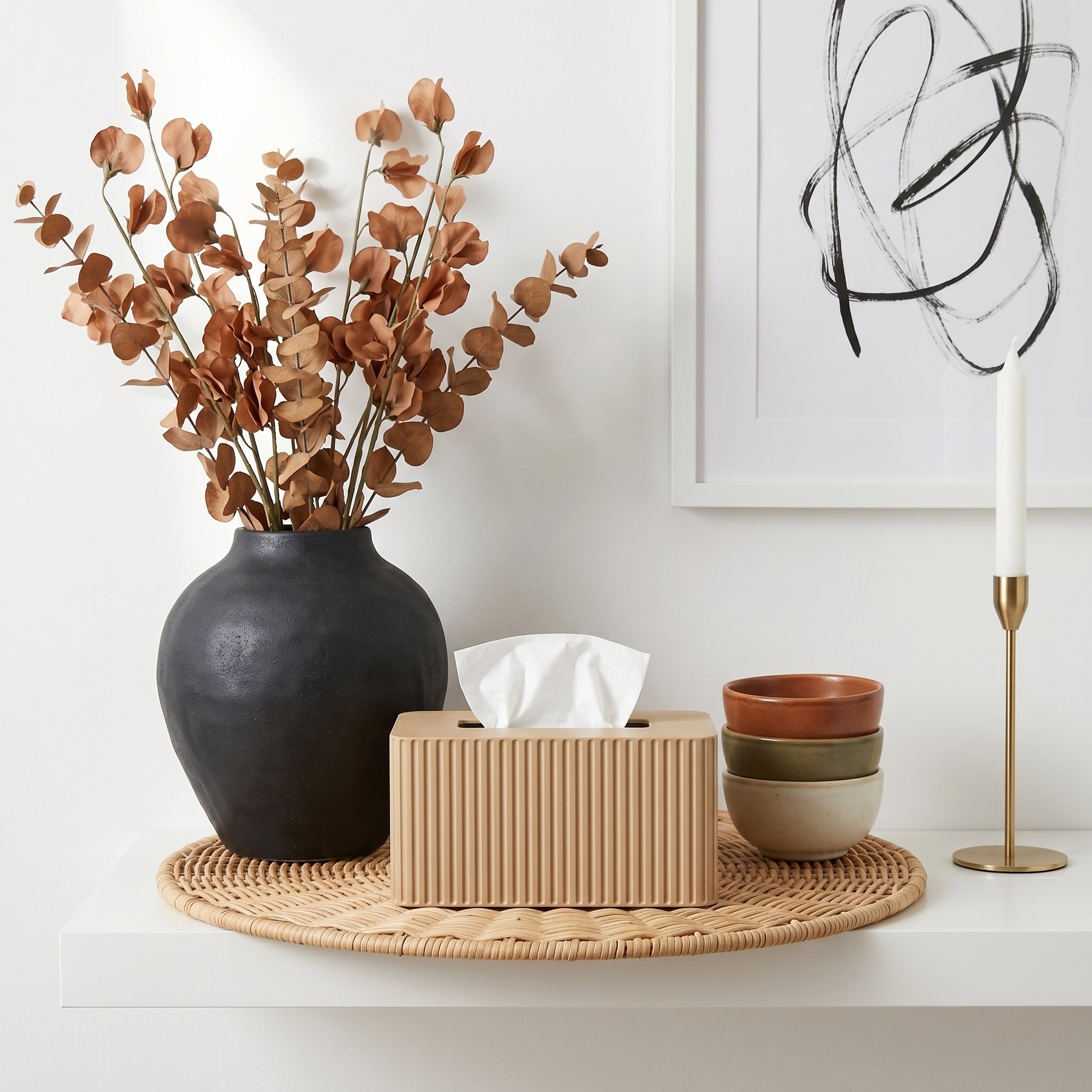 XL Fluted Tissue Box Cover - Fits Costco Boxes