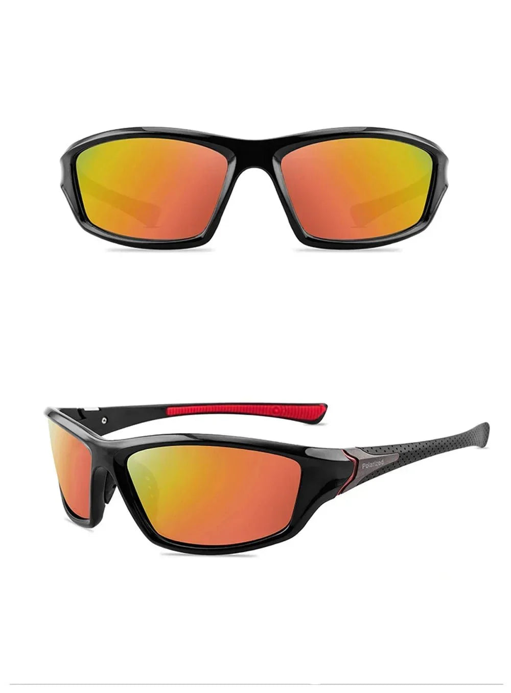 Polarized Goggle-Style Sunglasses – UV protection Mirror Lens Eyewear