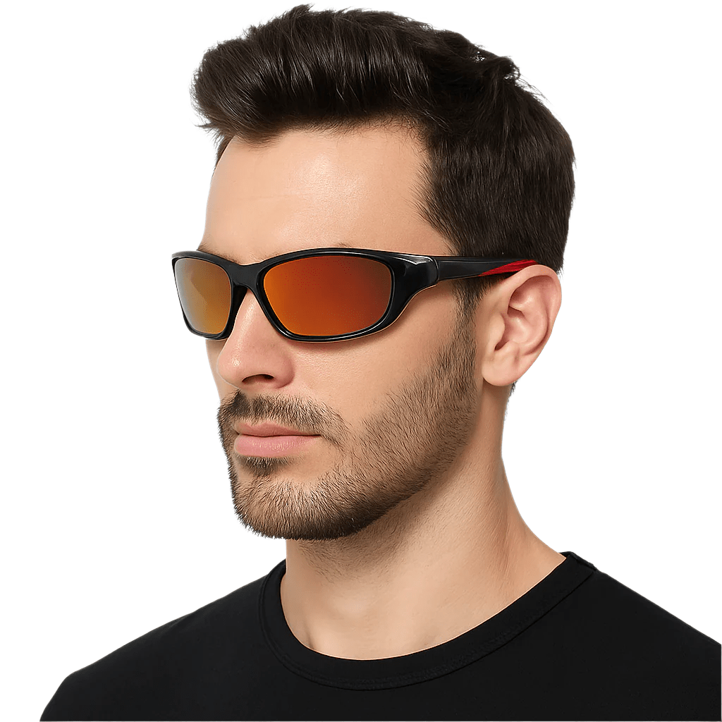 Polarized Goggle-Style Sunglasses – UV protection Mirror Lens Eyewear