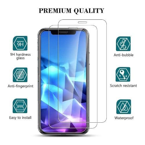 ZeroDamage Clear Tempered Glass Screen Protector (2-Pack) - iPhone 12 Pro Max